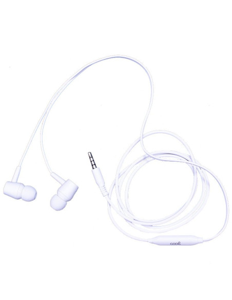Auriculares estéreo jack 3,5 mm COOL Bear con micrófono blancos