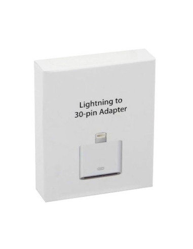Adaptador compatible Apple de 30 pines a lightning para iPhone o iPad (blíster)