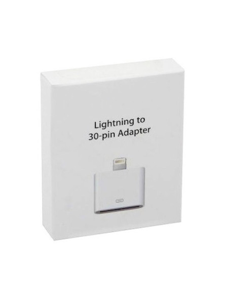 Adaptador compatible Apple de 30 pines a lightning para iPhone o iPad (blíster)