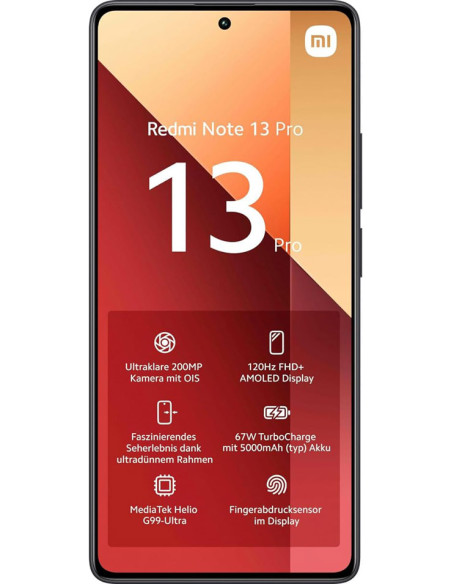 Xiaomi Redmi Note 13 pro 6,67" 256 GB / 8 GB RAM / 4G / negro