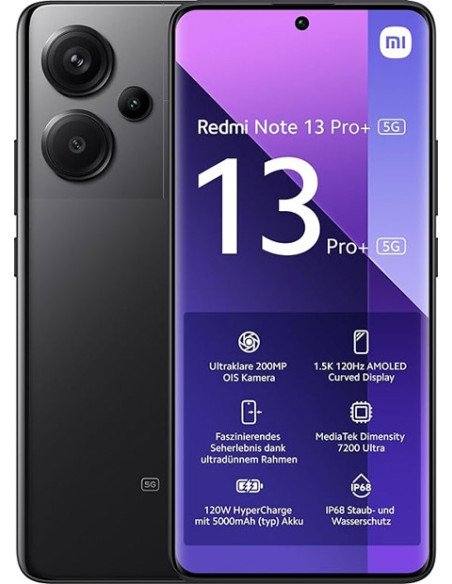 Xiaomi Redmi Note 13 pro plus 6,67" 256 GB / 8 GB RAM / 5G / negro