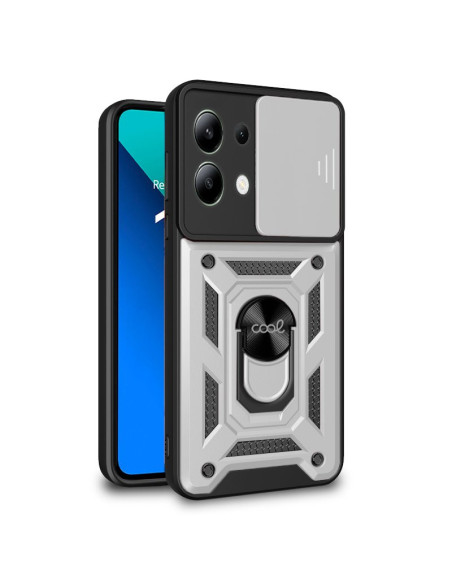 Carcasa reforzada cama TPU Xiaomi Redmi Note 13 anilla plata