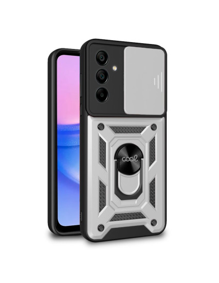 Carcasa reforzada cama TPU Samsung A155 Galaxy A15 / A15 5G anilla plata