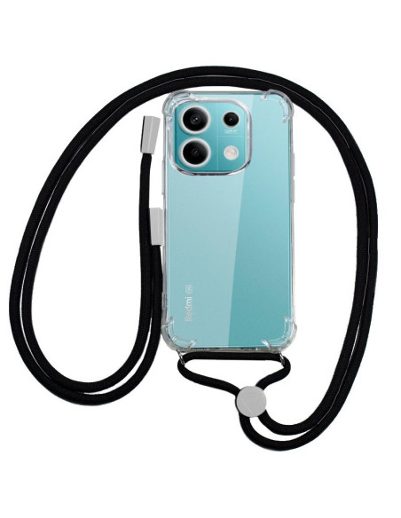Carcasa TPU transparente Xiaomi Redmi Note 13 5G cordón negro