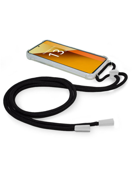 Carcasa TPU transparente Xiaomi Redmi Note 13 5G cordón negro