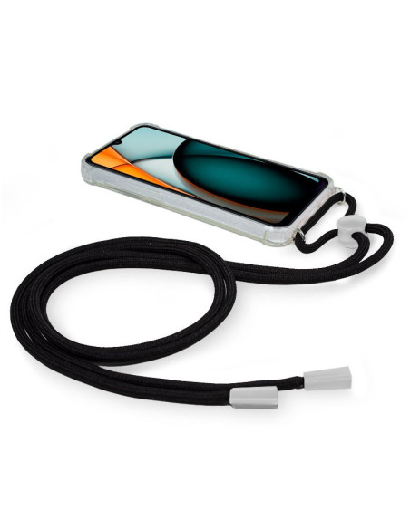 Carcasa TPU transparente Xiaomi Redmi A3 cordón negro