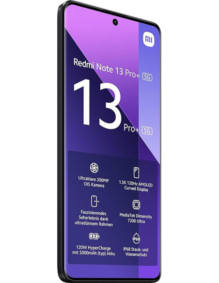 Xiaomi Redmi Note 13 pro plus 6,67" 512 GB / 12 GB RAM / 5G / negro