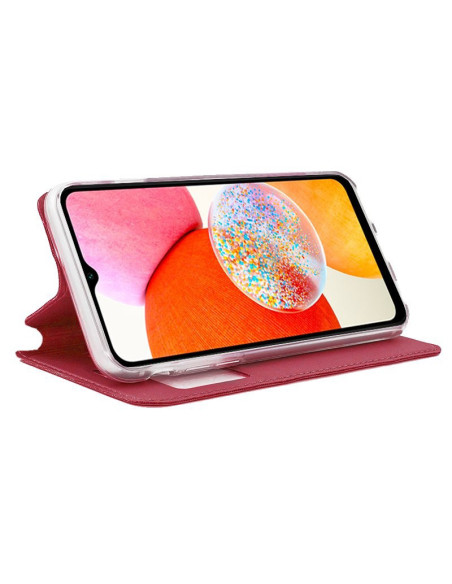 Funda libro soporte TPU Samsung A145 Galaxy A14 / A14 5G roja