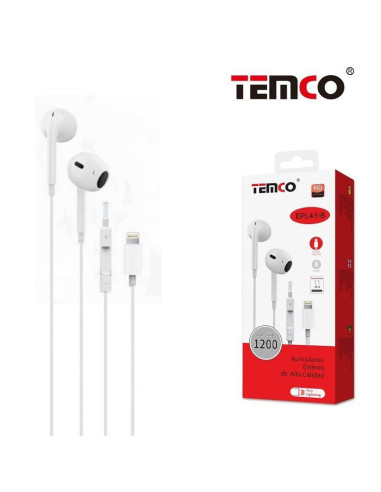 Auriculares manos libres estéreo lightning bluetooth para iPhone / iPad blancos (White)