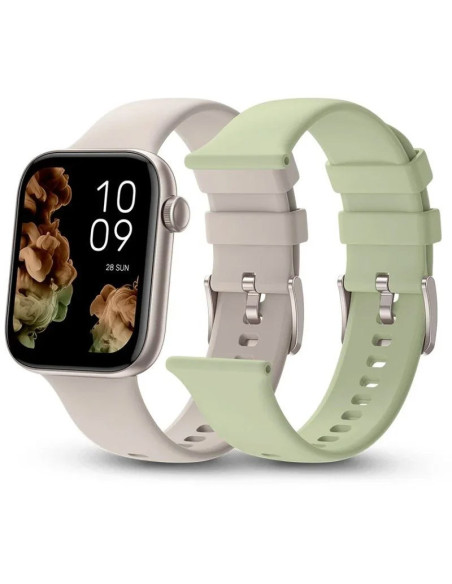 Smartwatch SPC Smartee Duo 2 1,78" multideporte blanco y verde claro