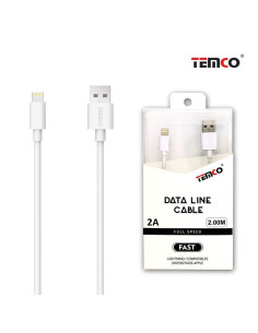 Cable largo compatible USB a Lightning 5 V / 2 A blanco (2 metros)