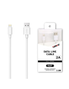 Cable largo compatible USB a Lightning 5 V / 2 A blanco (3 metros)