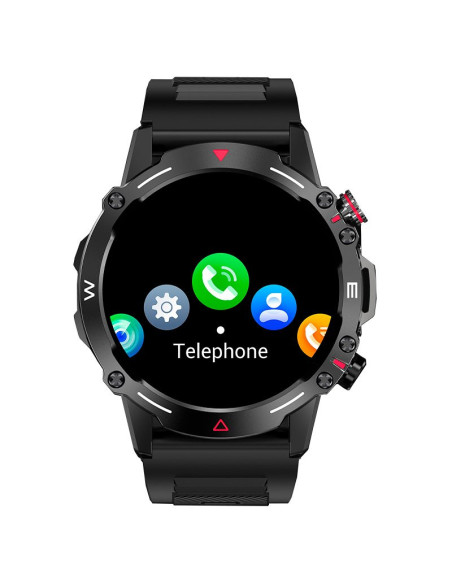 Smartwatch pantalla AMOLED COOL Adventure silicona negro (Llamadas, Salud...)