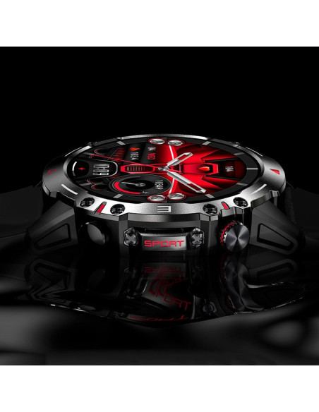 Smartwatch pantalla AMOLED COOL Adventure silicona gris (Llamadas, Salud...)