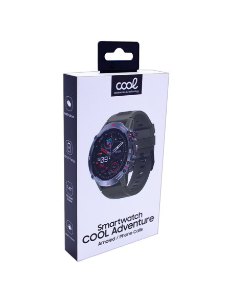 Smartwatch pantalla AMOLED COOL Adventure silicona verde (Llamadas, Salud...)