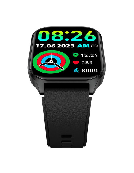 Smartwatch COOL pantalla AMOLED curva silicona negro (Llamadas, Salud, Deporte)