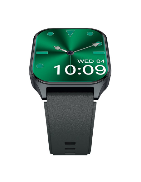 Smartwatch COOL pantalla AMOLED curva silicona gris Oscuro (Llamadas, Salud, Deporte)