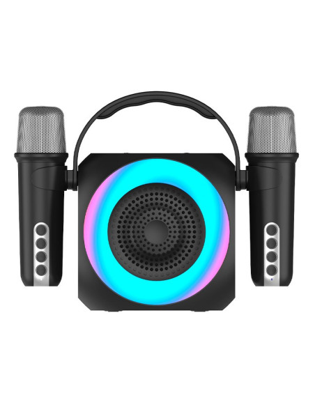 Altavoz Bluetooth universal música 6W COOL Mini Karaoke Party + 2 micrófonos negro