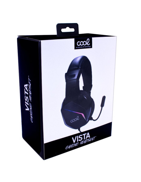 Auriculares estéreo para PC / PS4 / PS5 / Xbox Gaming COOL Vista con adapt. audio + iluminación