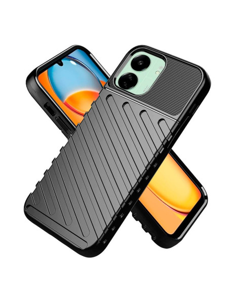 Carcasa TPU reforzada Xiaomi Redmi 13C / 13C 5G / Poco C65 armadura negra