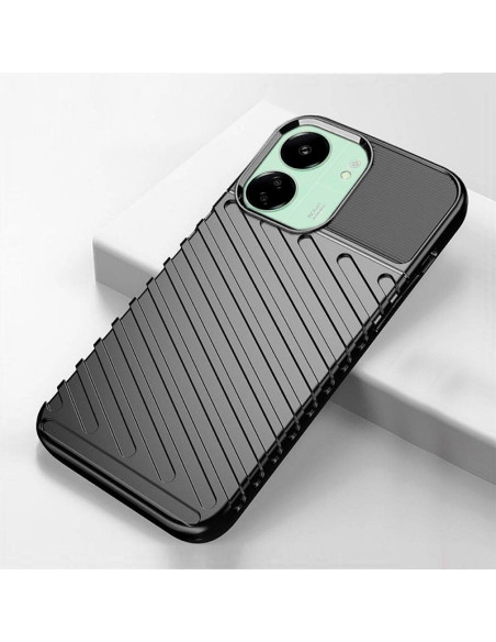 Carcasa TPU reforzada Xiaomi Redmi 13C / 13C 5G / Poco C65 armadura negra