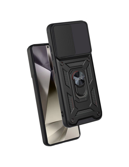 Carcasa reforzada cama TPU Samsung S928 Galaxy S24 Ultra anilla negra