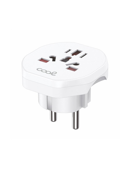 Cargador universal adaptador internacional Schuko del resto del mundo a Europa (World to Europe) COOL