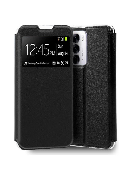 Funda libro soporte TPU Oppo Reno 12 5G negra