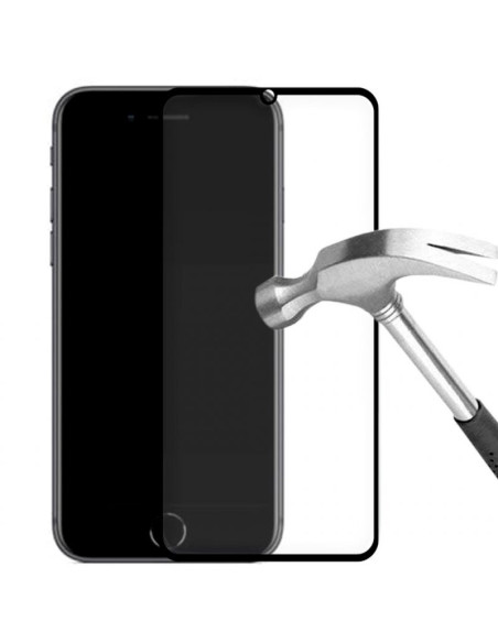 Protector pantalla vidrio templado iPhone 16 Pro Max negro (Pegado total 3D)