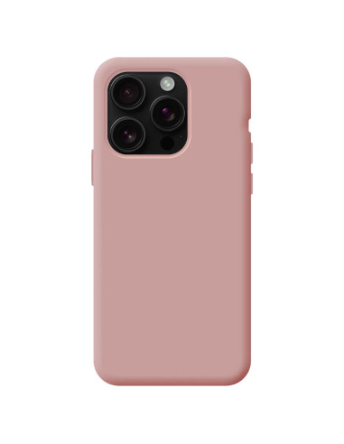 Funda gel TPU iPhone 16 Pro rosa palo reborde 3D camara