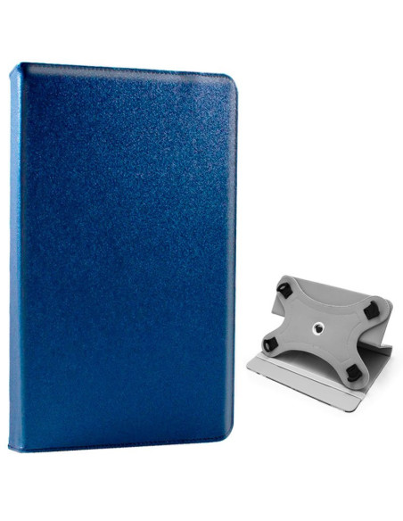 Funda polipiel soporte giratorio universal tabletas 9,7 - 11 pulgadas azul (Panorámica)