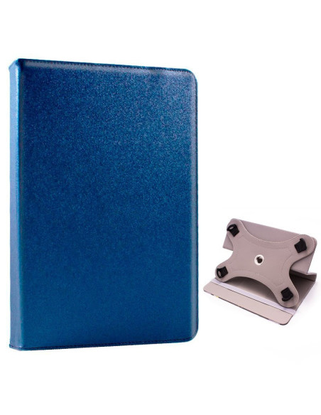 Funda polipiel soporte giratorio universal tabletas 9,7 - 11 pulgadas azul (Cuadrada)