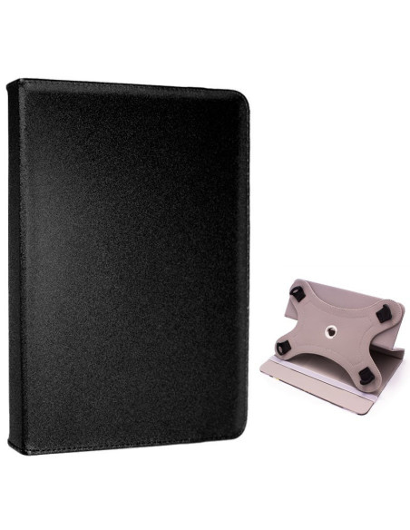 Funda polipiel soporte giratorio universal tabletas 9,7 - 11 pulgadas negra (Cuadrada)