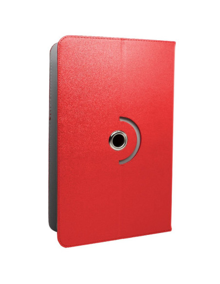 Funda polipiel soporte giratorio universal tabletas 9,7 - 11 pulgadas roja (Cuadrada)