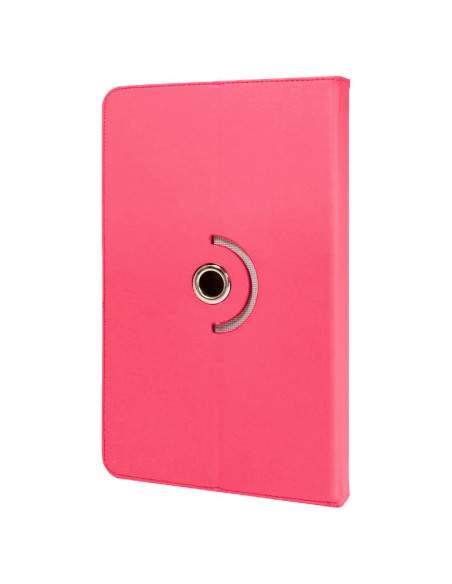 Funda polipiel soporte giratorio universal tabletas 9,7 - 11 pulgadas rosa (Cuadrada)
