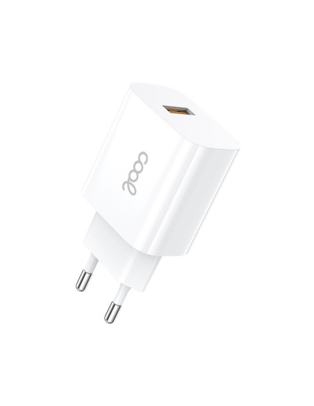Cargador red conector tipo C (2,4 Amp) universal COOL lote 2 en 1 blanco