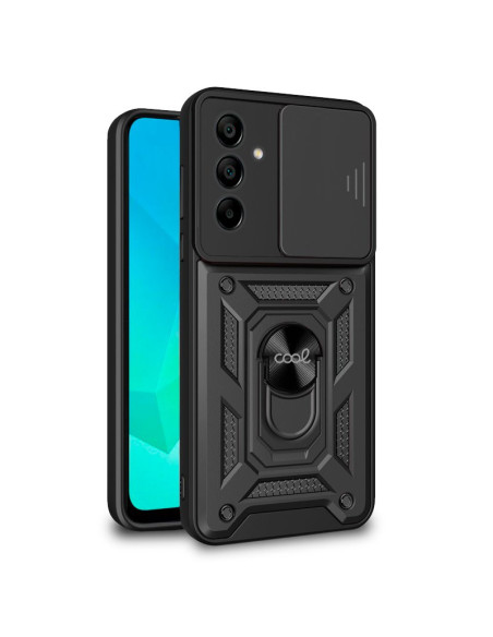 Carcasa reforzada cama TPU Samsung A165 Galaxy A16 / A16 5G anilla negra