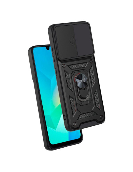 Carcasa reforzada cama TPU Samsung A165 Galaxy A16 / A16 5G anilla negra