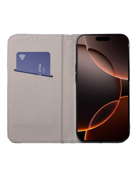 Funda libro soporte TPU iPhone 16 Pro Max negra