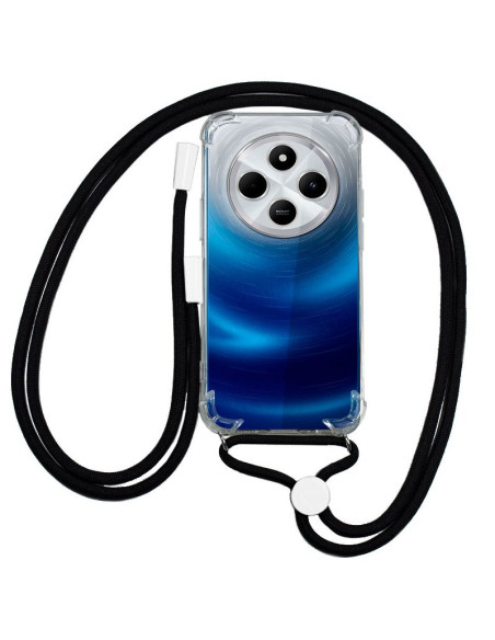 Carcasa TPU transparente Xiaomi Redmi 14C / Poco C75 cordón negro