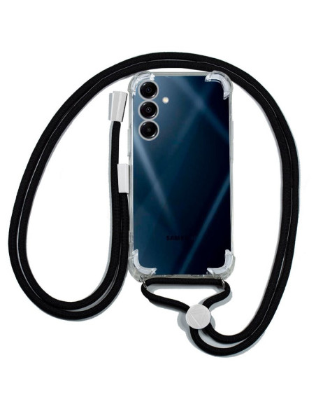 Carcasa TPU transparente Samsung A165 Galaxy A16 / A16 5G cordón negra