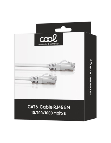 Cable red internet universal cat. 6 RJ45 5 metros COOL