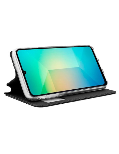 Funda libro soporte TPU Samsung A065 Galaxy A06 negra