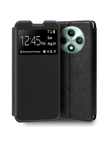 Funda libro soporte TPU Oppo Reno 12 F 4G / 5G / Reno 12 FS 4G / 5G negra