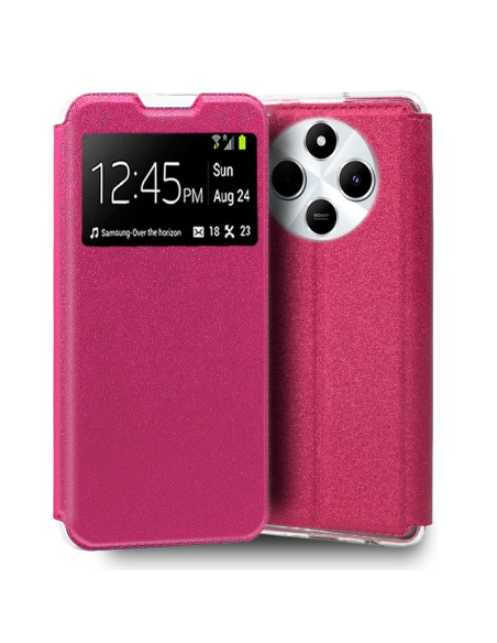Funda libro soporte TPU Xiaomi Redmi 14C / Poco C75 rosa