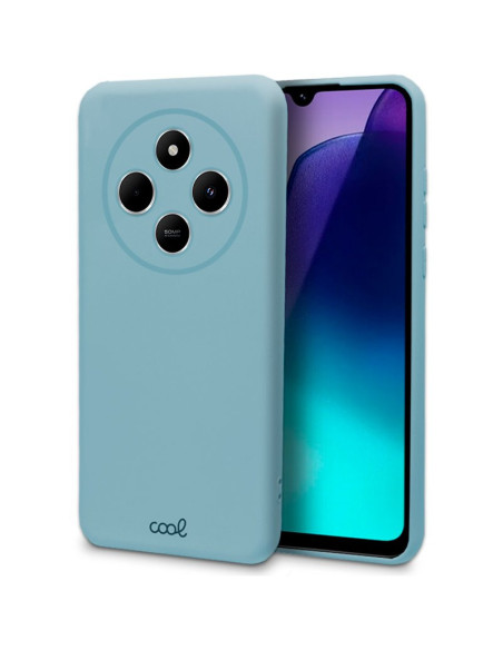 Carcasa TPU cama tela Xiaomi Redmi 14C / Poco C75 azul celeste