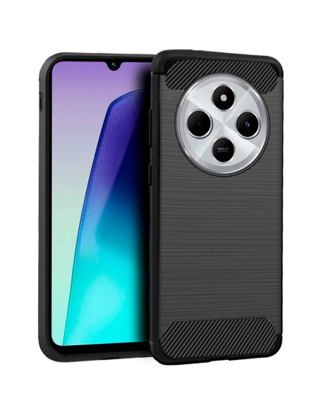 Carcasa TPU antihuellas Xiaomi Redmi 14C / Poco C75 carbón negra