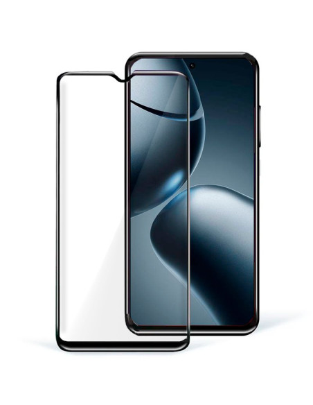 Protector pantalla vidrio templado Xiaomi 14T / 14T Pro negro (Pegado total 3D)