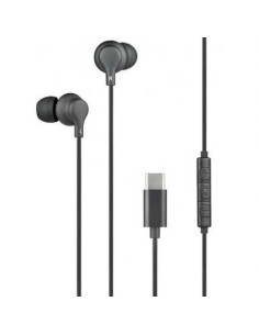 Auriculares digitales manos libres de botón estéreo tipo C negros