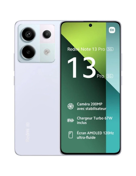 Xiaomi Redmi Note 13 Pro 5G 6,67" 256 GB / 8 GB RAM / 5G / purpura (Aurora Purple)